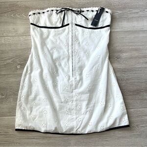 Tilly's White Strapless Eyelet Mini Dress